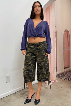 Cult Classic Camo Cargo Capri Pants