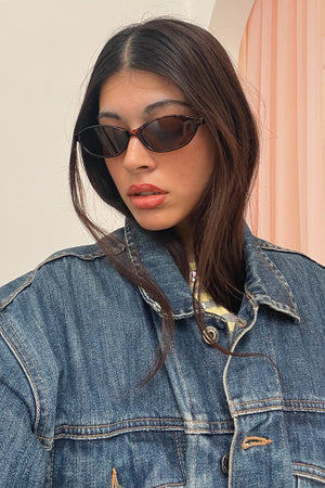 36 Tortoise with Brown Lens Slim Oval Sunnies