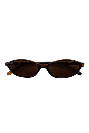 36 Tortoise with Brown Lens Slim Oval Sunnies