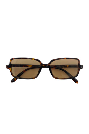 37 Tortoise with Light Brown Lens Rectangle Sunnies