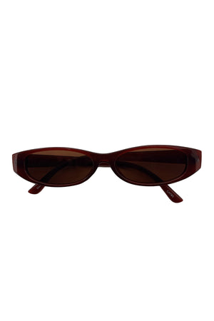 38 Red Slim Rectangle Sunnies