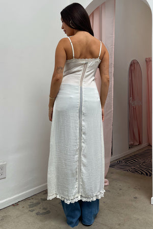 Star Struck Ivory with Lace Trim Duster Style Top