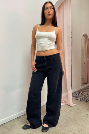 Blueprint Black Denim Baggy Wide Leg Jeans