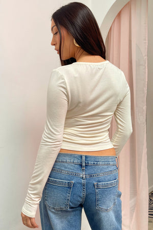 Cool It Ivory Long Sleeve Top