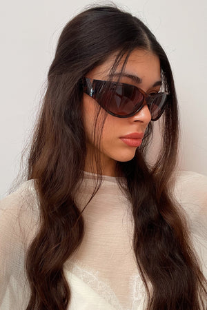 92 Tortoise Large Oval Shield Sunnies