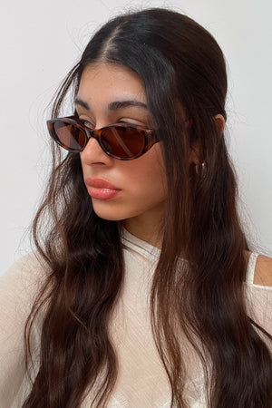 88 Tortoise Slim Squoval Sunnies
