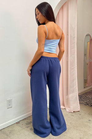 Out of Bounds Blue with Light Blue Stripe Baggy Sweatpants
