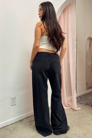 Blueprint Black Denim Baggy Wide Leg Jeans
