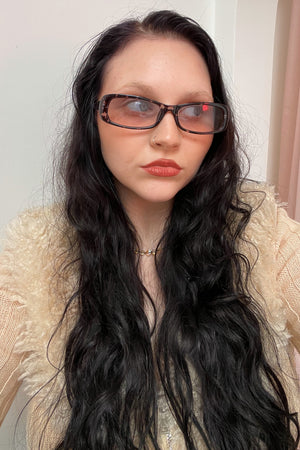 96 Black Tortoise with Clear Ombre Lens Glasses