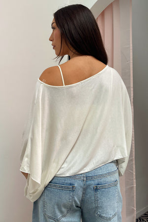 Here and There Ivory Poncho Top
