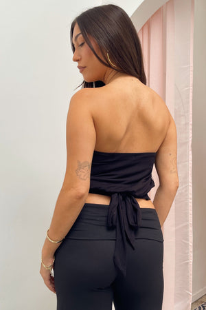 No Limit Black Tie Detail Tube Top
