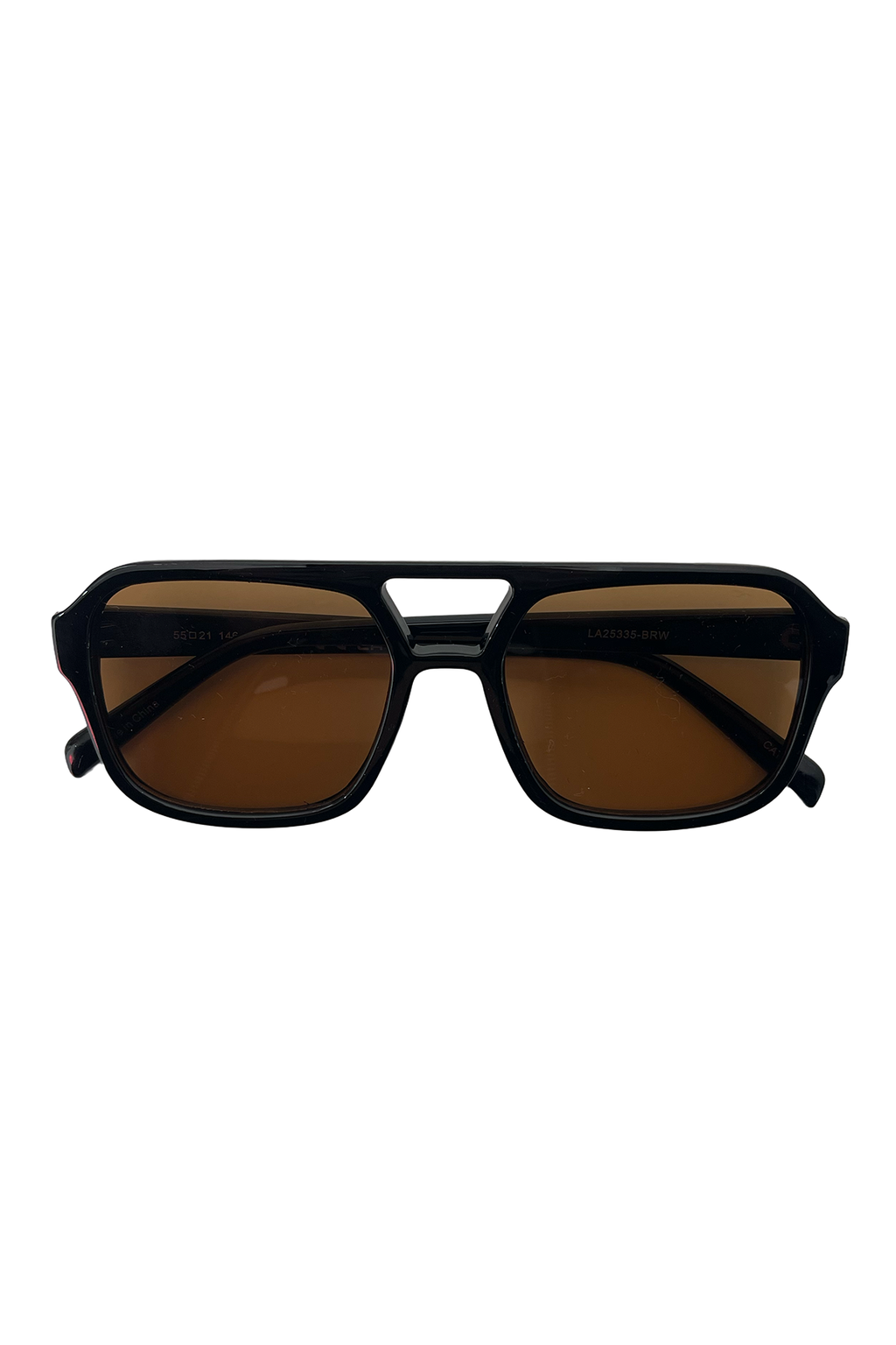 29 Black with Brown Lens Aviator Sunnies