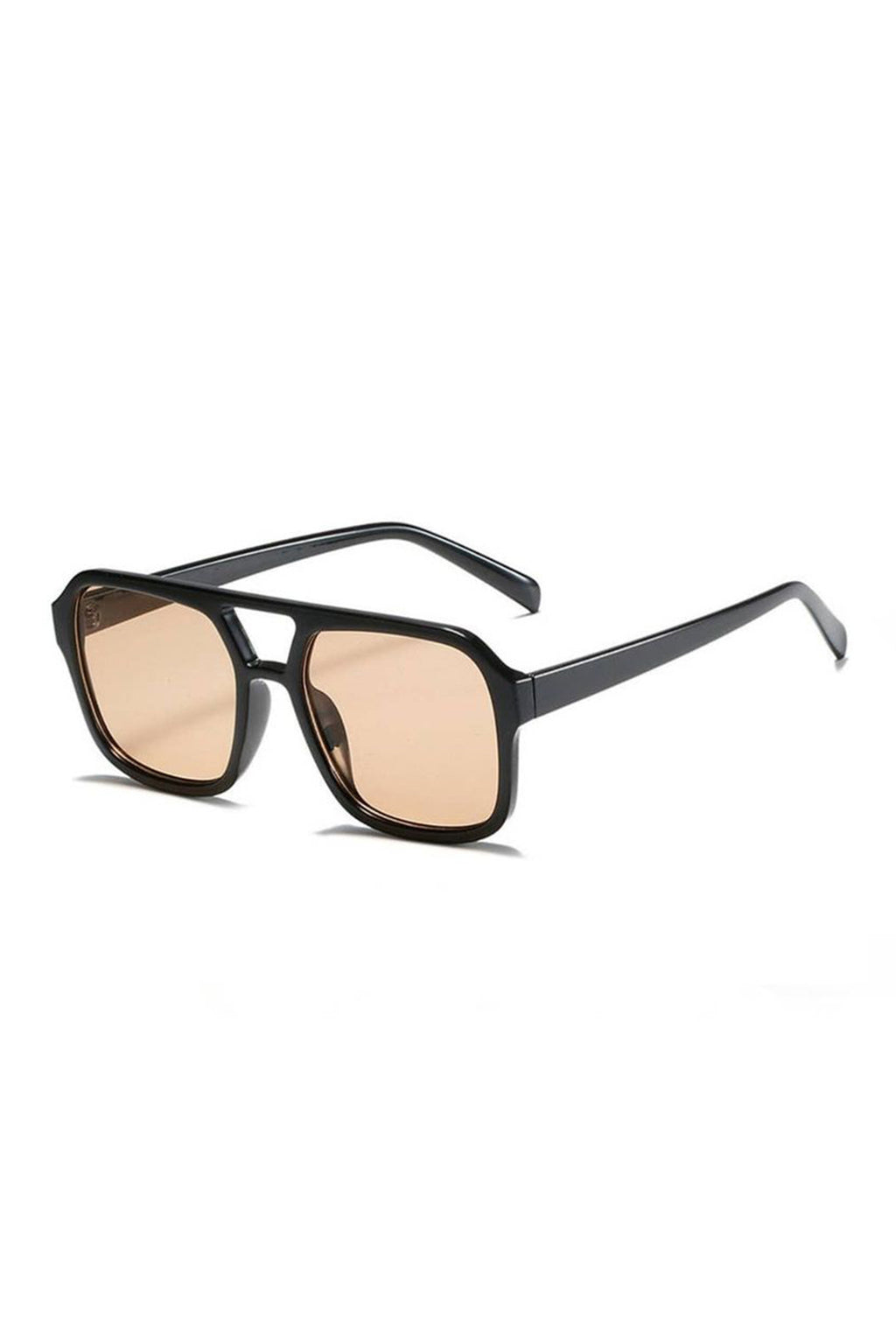 29 Black with Brown Lens Aviator Sunnies