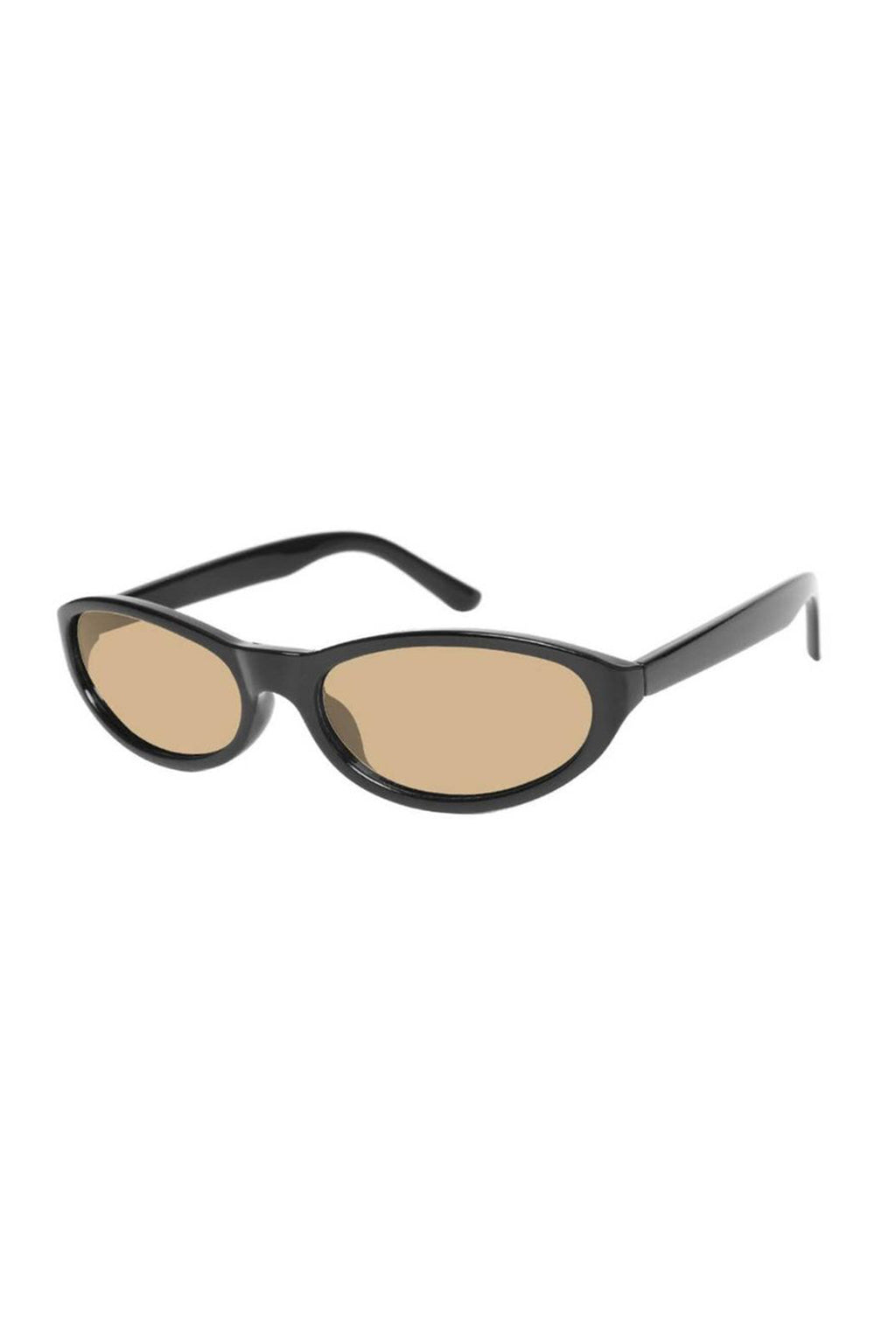 26 Black with Brown Lens Slim Retro Sunnies