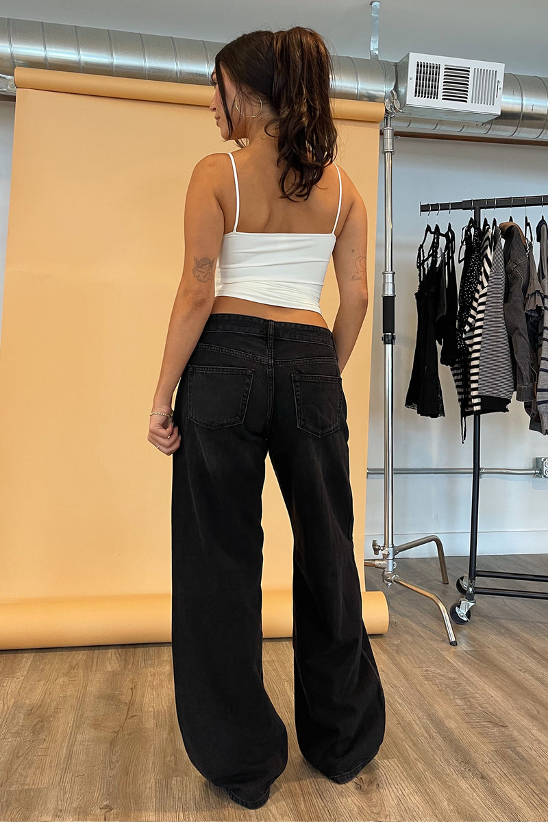 Blueprint Black Denim Baggy Wide Leg Jeans