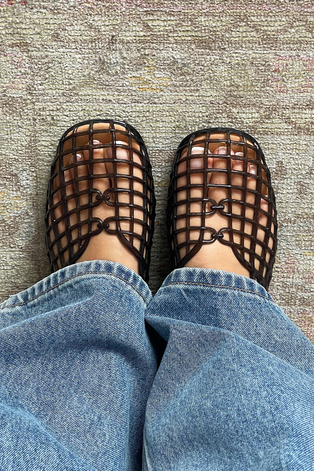 Back Again Black Jelly Ballet Flats
