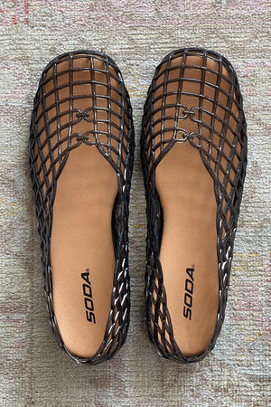 Back Again Black Jelly Ballet Flats