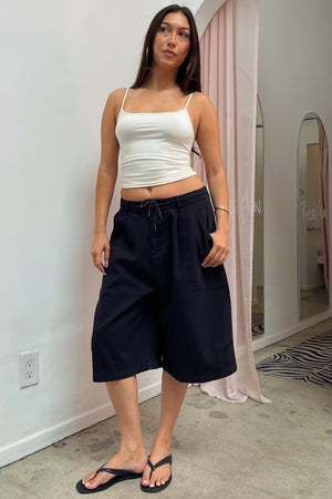 All Around Black Cotton Cargo Jorts
