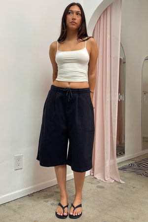 All Around Black Cotton Cargo Jorts