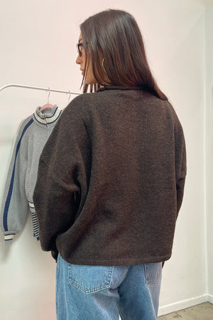 Blythe Chocolate Button Up Cardigan