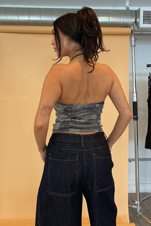 Hidden Gem Sequin Camo Halter Tank Top