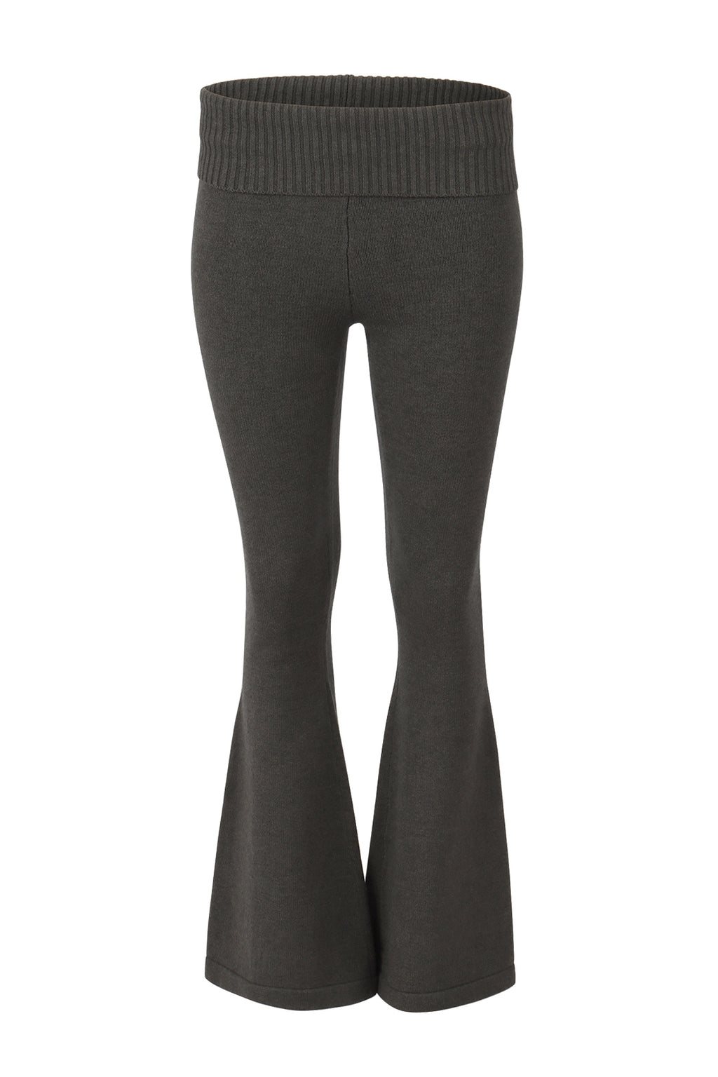 00s Charcoal Knit Flare Pants