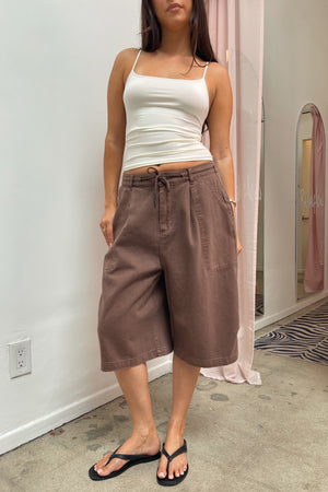 All Around Chocolate Cotton Cargo Jorts