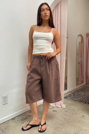 All Around Chocolate Cotton Cargo Jorts