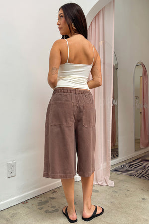 All Around Chocolate Cotton Cargo Jorts