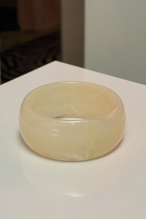 Cream Semi Translucent Resin Bangle