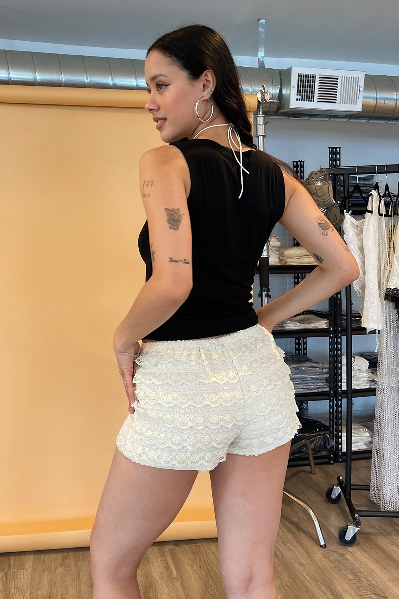 Wanna Have Fun Cream Lace Bloomers