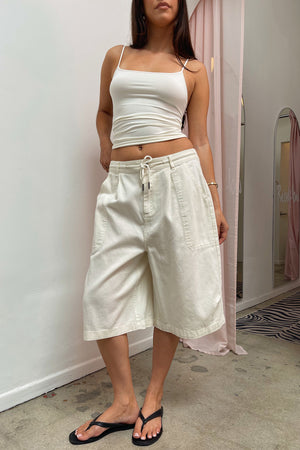 All Around Cream Cotton Cargo Jorts