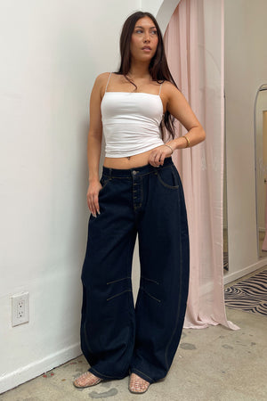 Grand Scheme Dark Denim Barrel Jeans