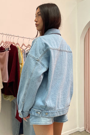 First Pick Light Denim Zip Up Jacket