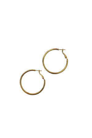 1.5" Gold Hoops with Clasp Back