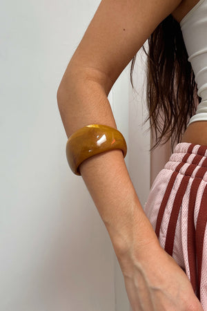 Orange Marble Opaque Resin Bangle