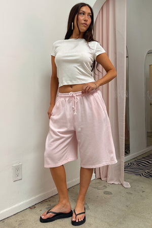 Easygoing Pink Baggy Sweat Shorts