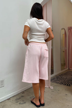 Easygoing Pink Baggy Sweat Shorts