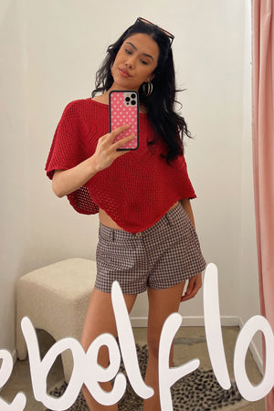 Jovie Plaid Micro Mini Shorts