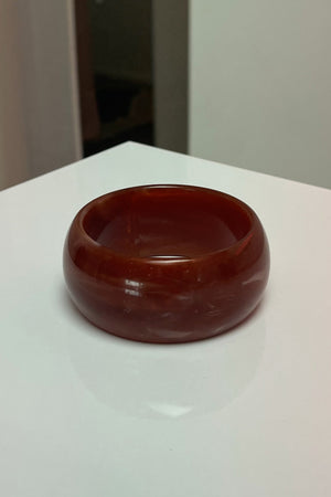 Deep Red Marble Opaque Resin Bangle