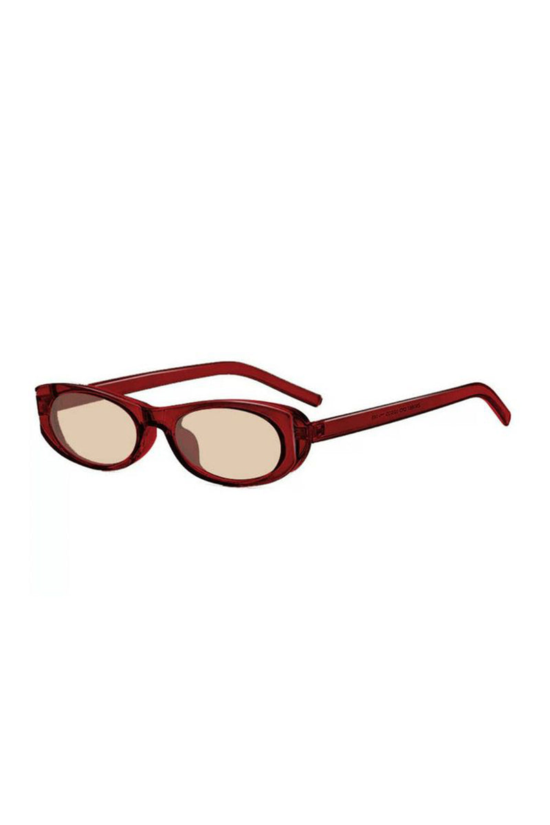 22 Red Slim Retro Sunglasses