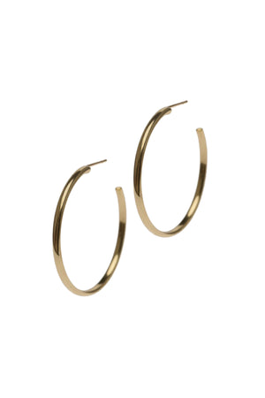 2.25" Gold Thin Hoops with Post Back