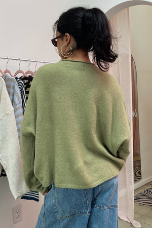 Blythe Sage Green Button Up Cardigan