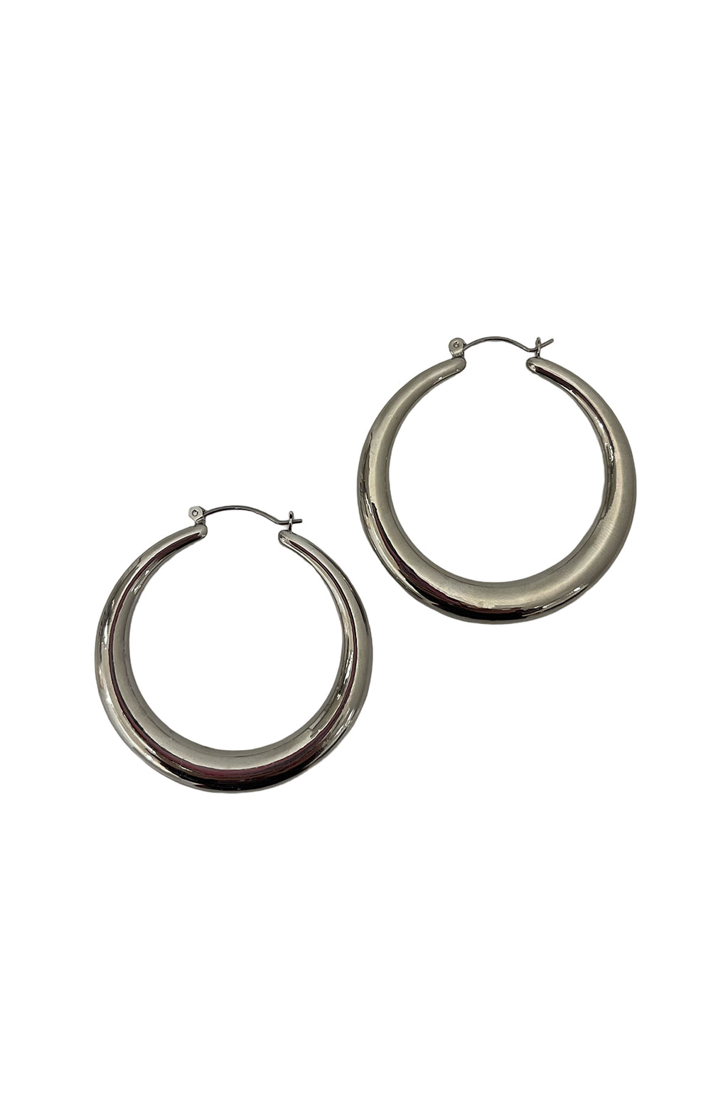 1.875" Silver Graduated Hoops