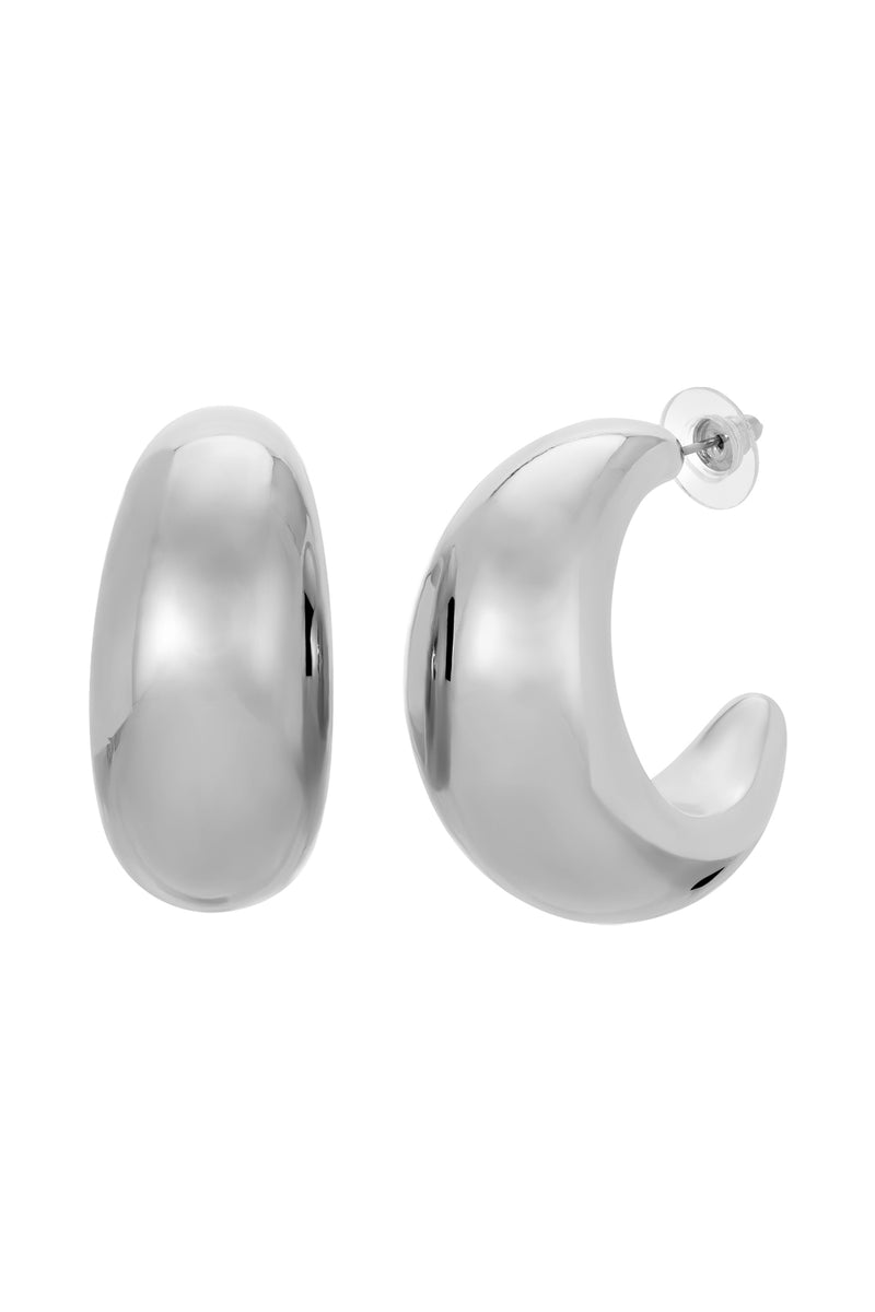 That Girl Silver Chunky Hoops