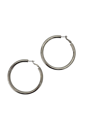 2.25" Silver Hoops