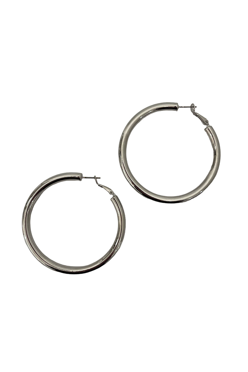 2.25" Silver Hoops
