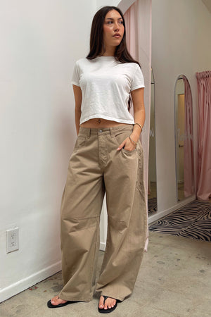 Master Plan Taupe Barrel Jeans