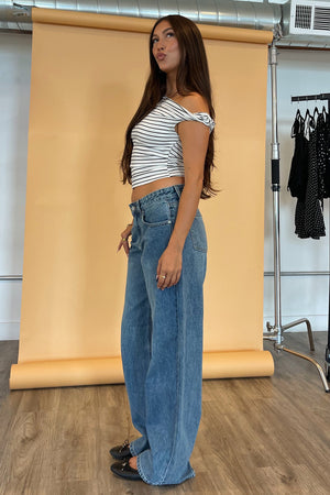 Blueprint True Blue Denim Baggy Wide Leg Jeans
