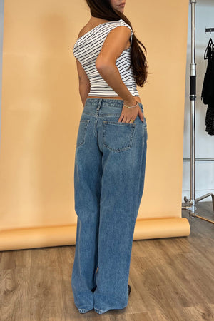 Blueprint True Blue Denim Baggy Wide Leg Jeans